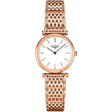 Longines La Grande Classique White Dial Rose Gold Mesh Bracelet Watch for Women - L4.209.1.92.8 Buy Now By Longines