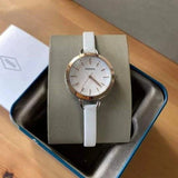 Fossil Classic Minute White Dial White Leather Strap Watch for Women - BQ3328 Buy Now By Fossil