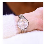 Emporio Armani Silver Sunray Dial Two Tone Steel Strap Watch For Women - AR11113 Buy Now By Emporio Armani