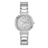 Guess Lily Quartz Silver Dial Silver Steel Strap Watch For Women - GW0528L1 Buy Now By Guess