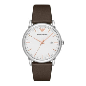 Emporio Armani Herren White Dial Brown Leather Strap Watch For Men - AR11103 Buy Now By Emporio Armani