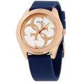 Guess G Twist White Dial Blue Silicone Strap Watch For Women - W0911L6 Buy Now By Guess