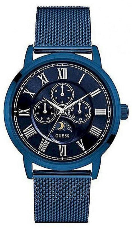Guess Delancey Analog Blue Dial Blue Mesh Bracelet Watch for Men - W0871G3 Buy Now By Guess