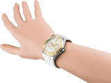 Guess Limelight Quartz Silver Dial White Leather Strap Watch For Women - W0775l8 Buy Now By Guess