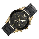 Emporio Armani Sportivo Quartz Black Dial Black Steel Strap Watch For Men - AR8023 Buy Now By Emporio Armani