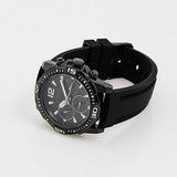 Guess Commander Black Dial Black Rubber Strap Watch for Men - GW0211G3 Buy Now By Guess