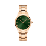 Daniel Wellington Iconic Link Emerald Green Dial Rose Gold Steel Strap Watch For Women - DW00100419 Buy Now By Daniel Wellington
