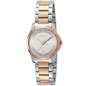 Gucci G Timeless Silver Dial Two Tone Steel Strap Watch For Women - YA126528 Buy Now By Gucci