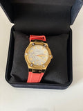 Guess Jet Setter Golden Dial Orange Rubber Watch For Women - W0564L2 Buy Now By Guess