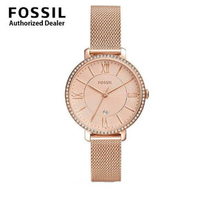 Fossil Jacqueline Quartz Rose Gold Dial Rose Gold Mesh Strap Watch for Women - ES4628 Buy Now By Fossil