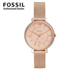 Fossil Jacqueline Quartz Rose Gold Dial Rose Gold Mesh Strap Watch for Women - ES4628 Buy Now By Fossil