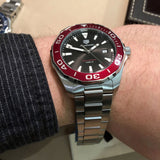 Tag Heuer Aquaracer Black Dial Silver Steel Strap Watch for Men - WAY101B.BA0746 Buy Now By Tag Heuer