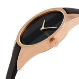 Calvin Klein Rebel Black Dial Black Leather Strap Watch for Women - K8P236C1 Buy Now By Calvin Klein