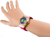 Guess Limelight Quartz Multicolor Dial Red Leather Strap Watch For Women - W0775L4 Buy Now By Guess
