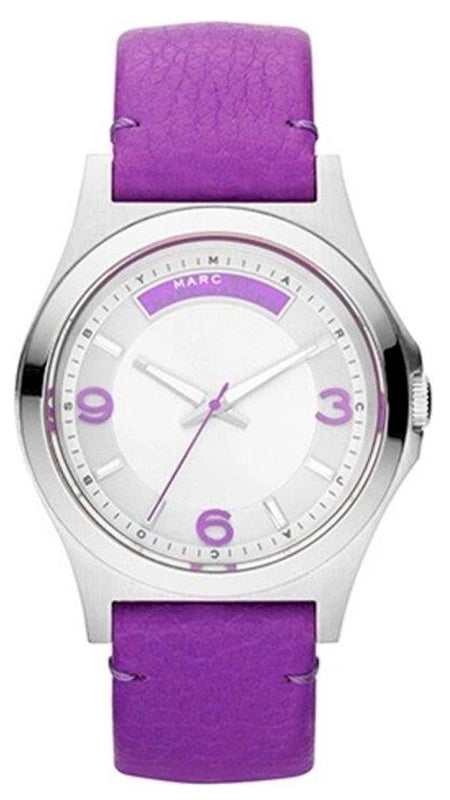 Marc Jacobs Baby Dave Silver Dial Purple Leather Strap Watch for Women - MBM1262 Buy Now By Marc Jacobs