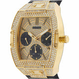 Guess Raven Diamonds Champagne Dial Black Rubber Strap Watch For Women - GW0105L2 Buy Now By Guess