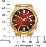 Citizen Tsuyosa Automatic Red Dial Gold Steel Strap Watch For Men - NJ0153-82X Buy Now By Citizen
