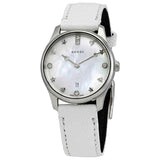Gucci G-Timeless Mother of Pearl White Dial White Leather Strap Watch For Women - YA126597 Buy Now By Gucci