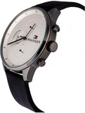 Tommy Hilfiger Lexor Silver Dial Black Leather Strap Watch For Men - 1791489 Buy Now By Tommy Hilfiger