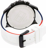 Tommy Hilfiger Bank Chronograph White Dial White Rubber Strap Watch for Men - 1791723 Buy Now By Tommy Hilfiger