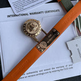 Versace Medusa Lock Icon Quartz Beige Dial Green Leather Strap Watch for Women - VEDW00519 Buy Now By Versace