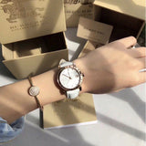 Burberry The City Diamonds White Dial White Leather Strap Watch for Women - BU9130 Buy Now By Burberry