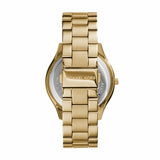 Michael Kors Slim Runway Black Dial Gold Steel Strap Watch for Women - MK3803 Buy Now By Michael Kors