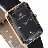 Swarovski Uptown Black Dial Black Leather Strap Watch for Women - 5547710 Buy Now By Swarovski