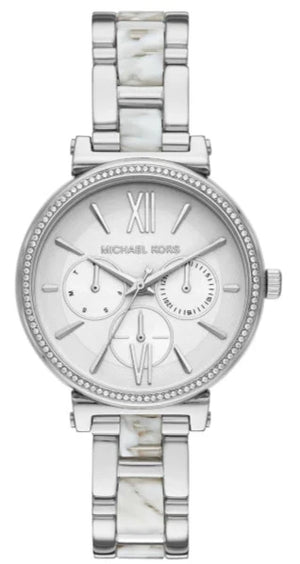 Michael Kors Sofie Analog White Dial Silver Steel Strap Watch For Women - MK4345 Buy Now By Michael Kors