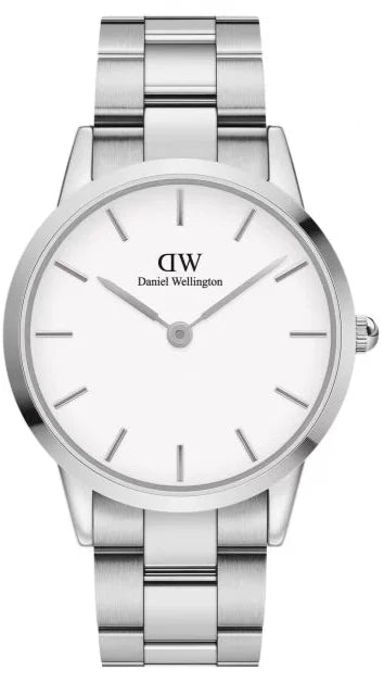 Daniel Wellington Iconic White Dial Silver Steel Strap Watch For Men - DW00100341 Buy Now By Daniel Wellington