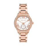 Michael Kors Sage Three-Hand Mother of Pearl White Dial Rose Gold Steel Strap Watch for Women - MK4806 Buy Now By Michael Kors