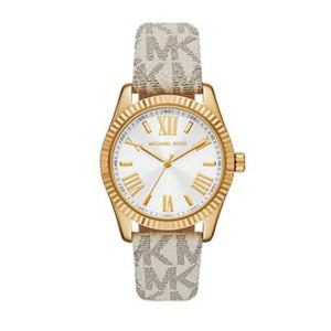 Michael Kors Lexington Analog Silver Dial White Leather Strap Watch For Women - MK4746 Buy Now By Michael Kors