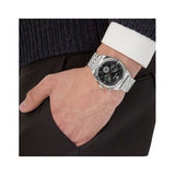 Emporio Armani Franco Black Dial Silver Steel Strap Watch For Men - AR0373 Buy Now By Emporio Armani