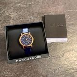 Marc Jacobs Roxy Navy Blue Dial Navy Blue Leather Strap Watch for Women - MJ1539 Buy Now By Marc Jacobs
