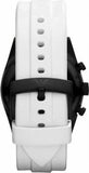 Emporio Armani Sportivo Chronograph Black Dial White Rubber Strap Watch For Men - AR6112 Buy Now By Emporio Armani