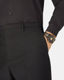Versace Palazzo Empire Black Dial Two Tone Steel Strap Watch for Men - VERD01119 Buy Now By Versace