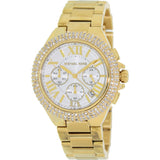 Michael Kors Camille Silver Diamonds Dial Gold Steel Strap Watch for Women - MK5756 Buy Now By Michael Kors