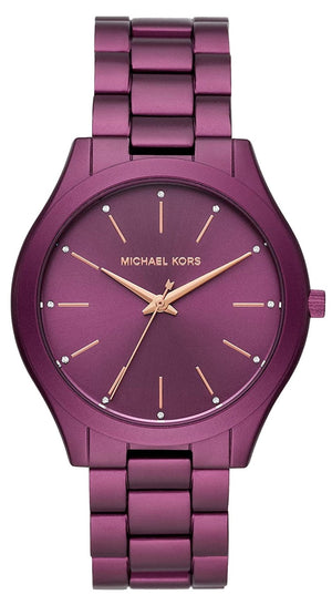 Michael Kors Slim Runway Quartz Purple Dial Purple Steel Strap Watch For Women - MK4507 Buy Now By Michael Kors
