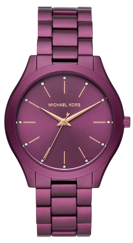 Michael Kors Slim Runway Quartz Purple Dial Purple Steel Strap Watch For Women - MK4507 Buy Now By Michael Kors