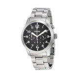 Fossil Pilot Chronograph Black Dial Silver Steel Strap Watch for Men - FS5141 Buy Now By Fossil
