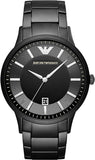 Emporio Armani Renato Quartz Black Dial Black Steel Strap Watch For Men - AR11079 Buy Now By Emporio Armani