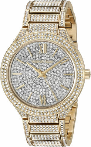 Michael Kors Kerry Crystals Gold Dial Gold Steel Strap Watch For Women - MK3360 Buy Now By Michael Kors