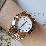 Marc Jacobs Amy White Dial Rose Gold Steel Strap Watch for Women - MBM3077 Buy Now By Marc Jacobs