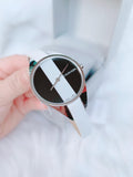 Calvin Klein Rebel White Black Dial White Leather Strap Watch for Women - K8P231L1 Buy Now By Calvin Klein