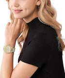 Michael Kors Raquel Three Hand Crystals Gold Dial Gold Steel Strap Watch For Women - MK7398 Buy Now By Michael Kors