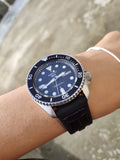 Seiko 5 Sports SKX Automatic Black Dial Black Leather Strap Watch for Men - SRPD55K2 Buy Now By Seiko