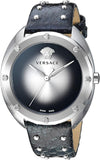 Versace Shadov Quartz Silver Dial Black Snake Leather Strap Watch for Women - VEBM00118 Buy Now By Versace