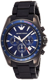 Emporio Armani Sigma Chronograph Blue Dial Black Silicone Strap Watch For Men - AR6121 Buy Now By Emporio Armani