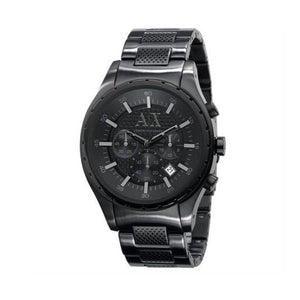 Armani Exchange Chronograph Black Dial Black Steel Strap Watch for Men - AX1058 Buy Now By Armani Exchange
