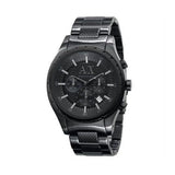 Armani Exchange Chronograph Black Dial Black Steel Strap Watch for Men - AX1058 Buy Now By Armani Exchange